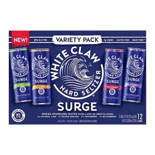 White Claw Surge Variety Pack Seltzers, 12 Pack