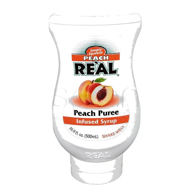 Real Squeeze Peach Puree Syrup 22 OZ at CBC Liquors, Westford, Westford MA