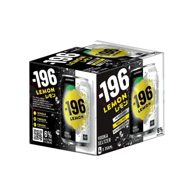 -196 Lemon Vodka Seltzer 4 Pack at CBC Liquors, Westford, Westford MA