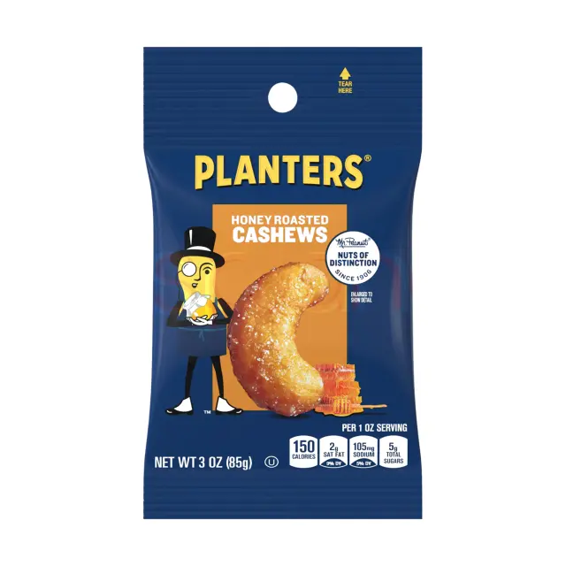 Planters Honey Roasted Cashews 3OZ at CBC Liquors, Westford, Westford MA