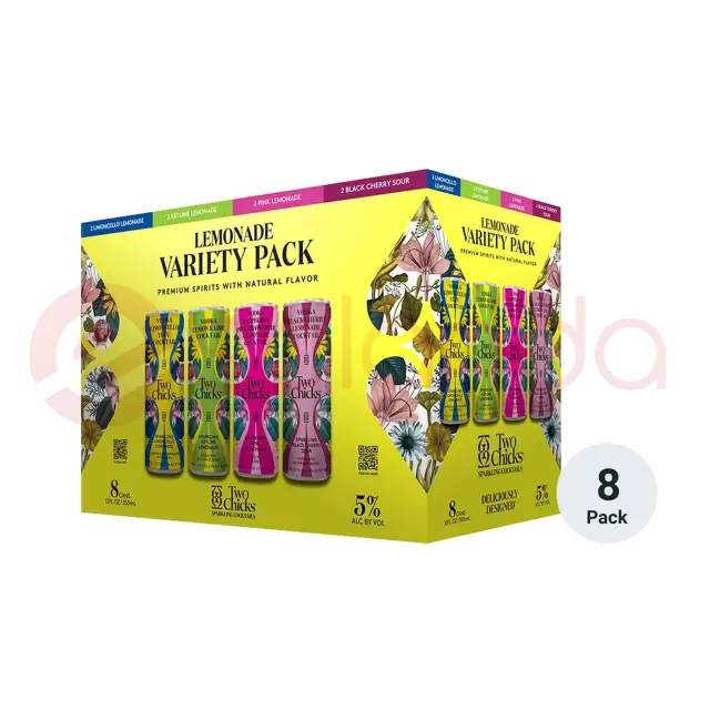 Two Chicks Lemonade Variety Pack 8 Pack at CBC Liquors, Westford, Westford MA