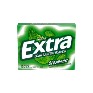 Extra Spearmint Sugarfree Gum Snacks, 15 Sticks