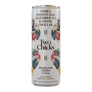 Two Chicks Sparkling Peach Cutea Ready-To-Drink, 4 Pack