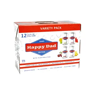 Happy Dad Hard Seltzer Variety Pack, 12 Pack